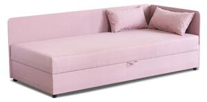 Jednolôžková posteľ s boxom Hirek 90x200 Ružová
