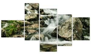 Horský vodopád - obraz (Obraz 150x85cm)
