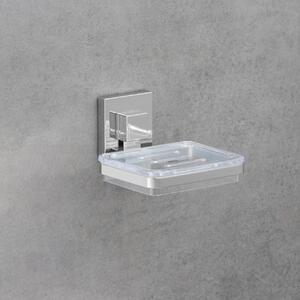 WENKO Dávkovač mydla BEZ VŔTANIA VacuumLoc QUADRO transparentný 7x12x12 cm