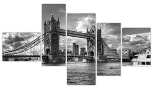 Tower Bridge - moderné obrazy (Obraz 150x85cm)