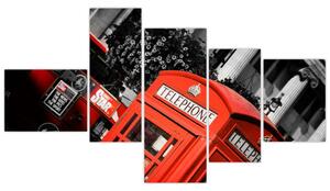 Londýnska telefónna búdka - moderné obrazy (Obraz 150x85cm)