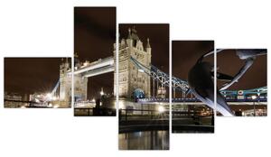 Nočný Tower Bridge - obraz (Obraz 150x85cm)