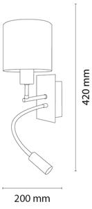 Brilagi - LED flexibilná lampa BOBO 1xE27/25W/230V + LED/3W matný chróm/ružová