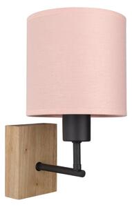 Brilagi - Nástenné svietidlo BOBO WOOD 1xE27/25W/230V dub/čierna/ružová