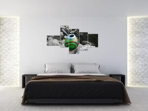 Zelený hrnček - obraz (Obraz 150x85cm)
