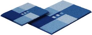 GRUND Kúpeľňový koberec MERKUR modrý Rozmer: 40x50 cm bez výrezu+50x80 cm
