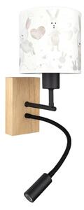 Brilagi - LED flexibilná lampa BOBO WOOD 1xE27/25W/230V + LED/3W dub/čierna/biela/kráľovská