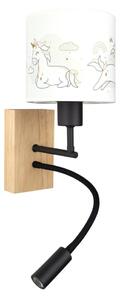 Brilagi - LED Flex. lampa BOBO WOOD 1xE27/25W/230V + LED/3W dub/čierna/biela/jedn