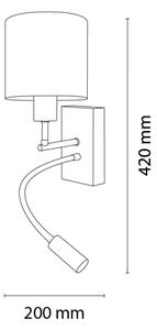 Brilagi - LED flexibilná lampa BOBO WOOD 1xE27/25W/230V + LED/3W dub/biela/ružová