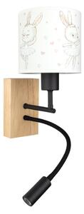Brilagi - LED flexibilná lampa BOBO WOOD 1xE27/25W/230V + LED/3W dub/čierna/biela/král