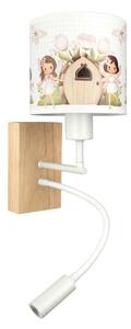 Brilagi - LED flexibilná lampa BOBO WOOD 1xE27/25W/230V + LED/3W dub/biela/ružová/víly