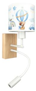Brilagi - flexibilná LED lampa BOBO WOOD 1xE27/25W/230V + LED/3W dub/biela/modrá/medová