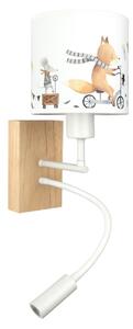 Brilagi - flexibilná LED lampa BOBO WOOD 1xE27/25W/230V + LED/3W dub/biela/zvieratká
