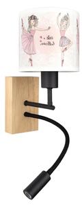 Brilagi - LED flexibilná lampa BOBO WOOD 1xE27/25W/230V + LED/3W, dub/čierna/biela/ružová, balenie