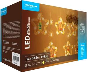 Modee Lighting LED dekorácia 110 LED 3m teplá biela hviezdičky