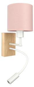 Brilagi - LED flexibilná lampa BOBO WOOD 1xE27/25W/230V + LED/3W dub/biela/ružová