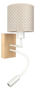 Brilagi - LED Flex. lampa BOBO WOOD 1xE27/25W/230V + LED/3W dubová/biela/béžová/bodkovaná