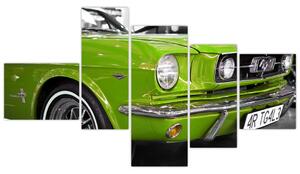 Zelené auto - obraz (Obraz 150x85cm)