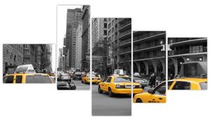Žlté taxi - obraz (Obraz 150x85cm)