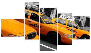 Žlté taxi - obraz (Obraz 150x85cm)