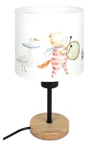 Brilagi - Stolná lampa BOBO WOOD 1xE27/25W/230V dub/čierna/biela/zvieratká