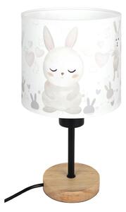 Brilagi - Stolná lampa BOBO WOOD 1xE27/25W/230V dub/čierna/biela/zajačiky