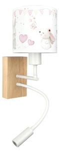 Brilagi - LED flexibilná lampa BOBO WOOD 1xE27/25W/230V + LED/3W dub/biela/krémová/kráľovská