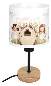 Brilagi - Stolová lampa BOBO WOOD 1xE27/25W/230V dub/čierna/biela/ružová/víly