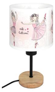 Brilagi - Stolná lampa BOBO WOOD 1xE27/25W/230V dub/čierna/biela/ružová/balerínky