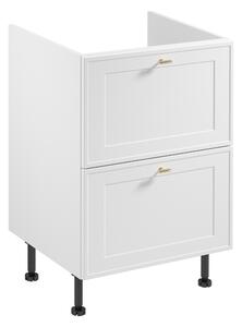 Spodná šuplíková kuchynská skrinka SALERNO - šírka 60 cm, biela
