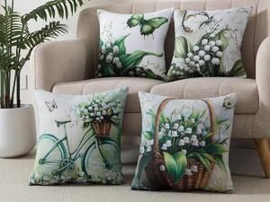 XPOSE® Set obliečok na vankúš LILLY (digitálna tlač) 40x40 cm - set 4 ks