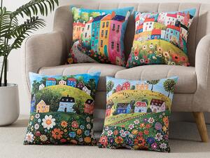 XPOSE® Set obliečok na vankúš DEDINA (digitálna tlač) 43x43 cm - set 4 ks