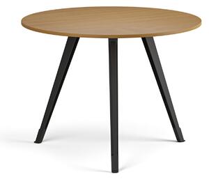 Konferenčný stôl PRIMO ZEN, priemer 100 cm, čierna podnož, buk