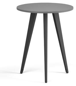 Konferenčný stôl PRIMO VIBE, priemer 60 cm, čierna podnož, grafit