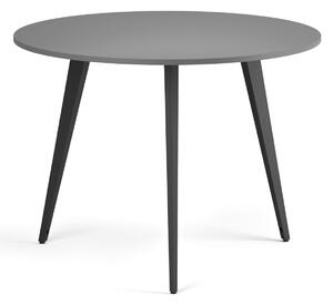 Konferenčný stôl PRIMO VIBE, priemer 100 cm, čierna podnož, grafit