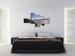 Golden Gate Bridge - moderné obrazy (Obraz 150x85cm)