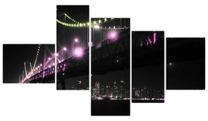 Nočný most - obraz (Obraz 150x85cm)