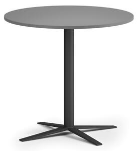 Konferenčný stolík AURA, priemer 80 cm, čierna podnož, grafit