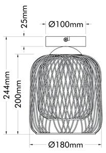 Globo 15965D - Stropné svietidlo DICHTI 1xE27/40W/230V pr. 18 cm