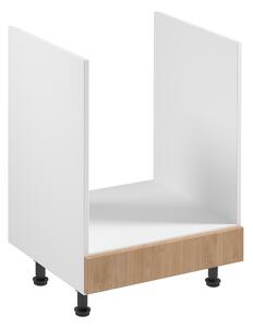 Kuchynská skrinka pre vstavanú rúru SALERNO - šírka 60 cm, biela / dub