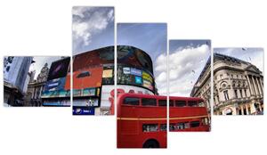 Červený autobus v Londýne - obraz (Obraz 150x85cm)