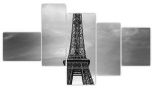 Trabant u Eiffelovej veže - obraz na stenu (Obraz 150x85cm)