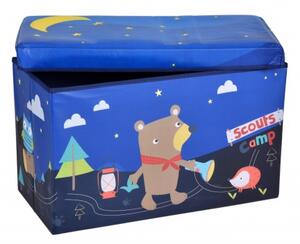 ViaDomo Via Domo - Detský box na hračky Infinito - modrá - 60x35x30 cm
