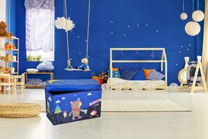 ViaDomo Via Domo - Detský box na hračky Infinito - modrá - 60x35x30 cm