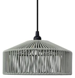 Newgarden závesné svietidlo Calabardina, zelené, lanko, Ø30cm, IP44, Zelená, Textil / látka / hodváb, Škandinávsky, Závesné svietidlo