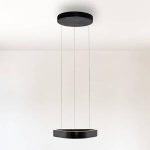 Paul Neuhaus LED závesné svietidlo Q-Stretto, čierne, 40,8 cm, Čierna, Obývacia izba / jedáleň, kov, Moderný, Závesné svietidlo