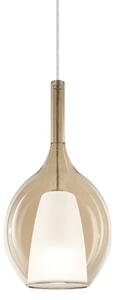 Ideal Lux závesné svietidlo Kalique 2, jantárová, Ø 18 cm, Krémová / jantárovo žltá, Obývacia izba / jedáleň, Plast, Moderný, Závesné svietidlo