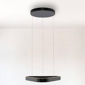 Paul Neuhaus LED závesné svietidlo Q-Stretto, čierne, 60 cm, Čierna, Obývacia izba / jedáleň, kov, Moderný, Závesné svietidlo