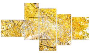 Jesenné lístie - moderný obraz (Obraz 150x85cm)