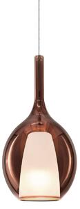 Ideal Lux závesné svietidlo Kalique 2, medená farba, Ø 18 cm, Meď, Obývacia izba / jedáleň, Plast, Moderný, Závesné svietidlo